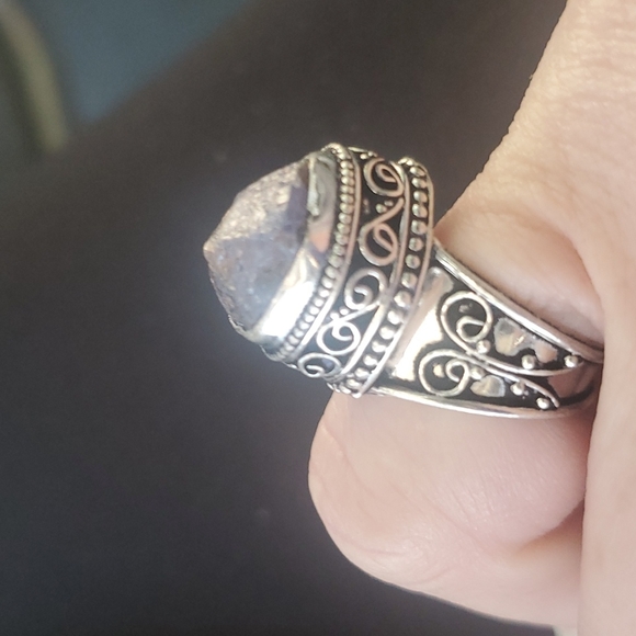 New Rough Iolite 925 Silver Ring. - Picture 10 of 16